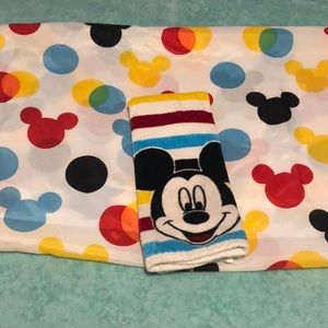 Mickey Mouse Hand Towel & Shower Curtain